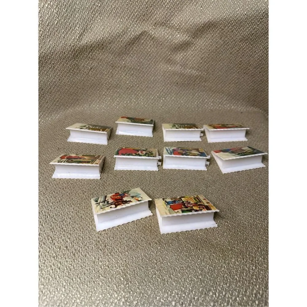 Vintage Christmas String Lights Postcard Winter Scenery Light Covers Lot of 10